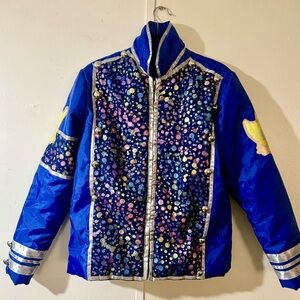 Colorful Blue Jacket with Star Accents